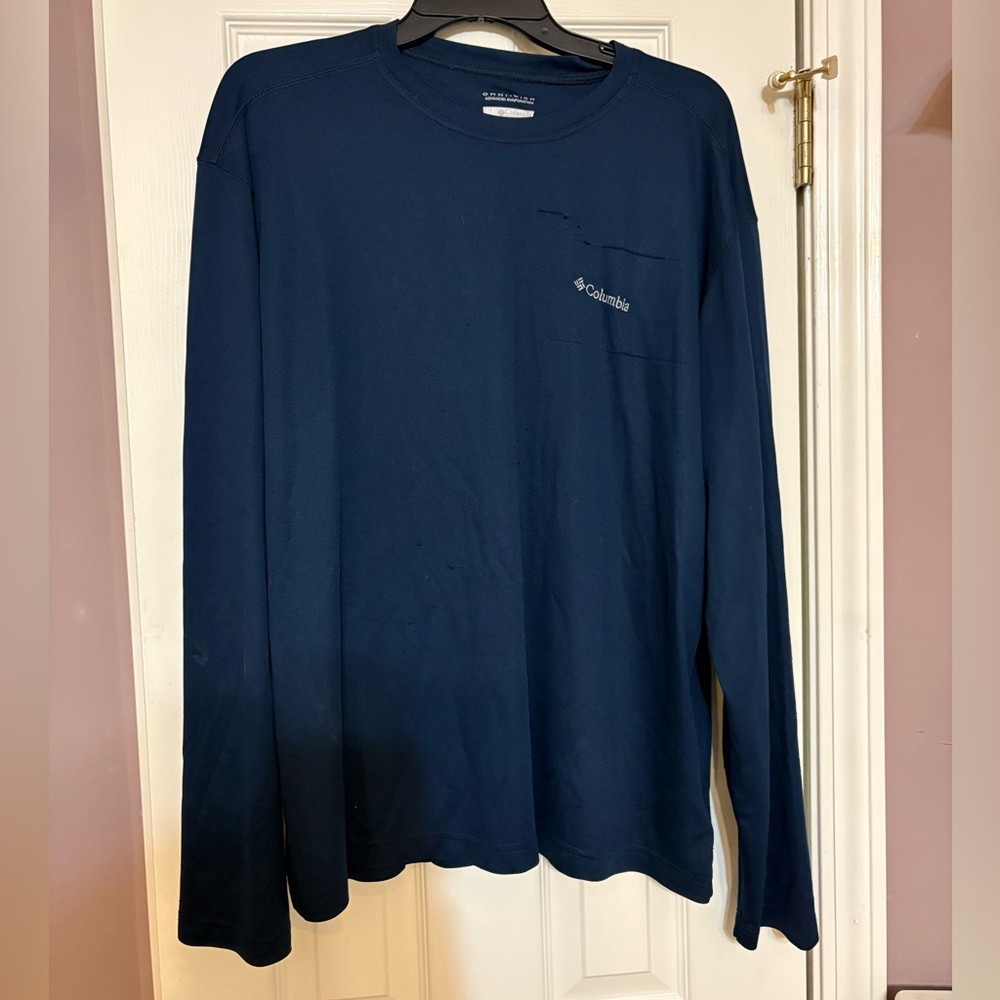 Columbia Dark Blue Long Sleeve Shirt